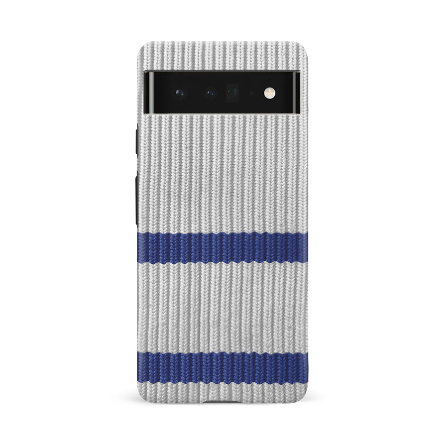Google Pixel 6A Hockey Sock Phone Case - Toronto Maple Leafs Away