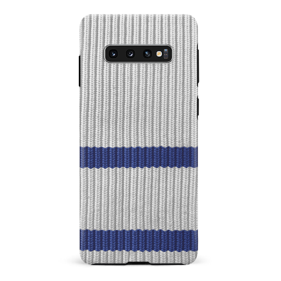 Samsung Galaxy S10 Hockey Sock Phone Case - Toronto Maple Leafs Away
