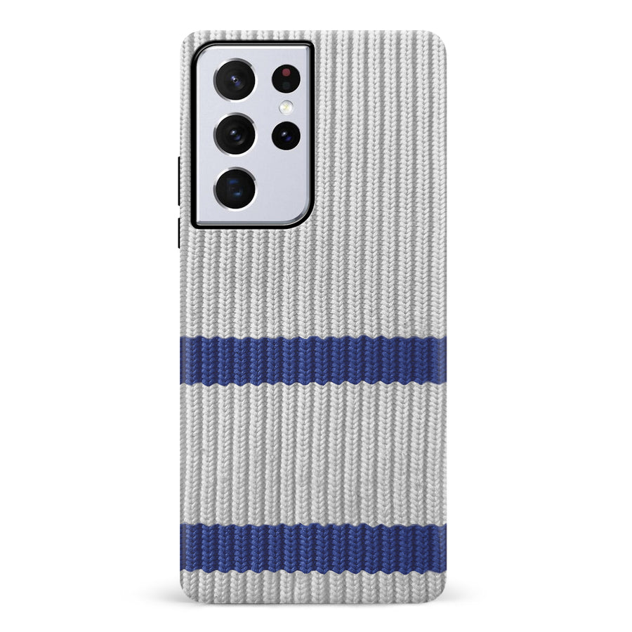 Samsung Galaxy S21 Ultra Hockey Sock Phone Case - Toronto Maple Leafs Away