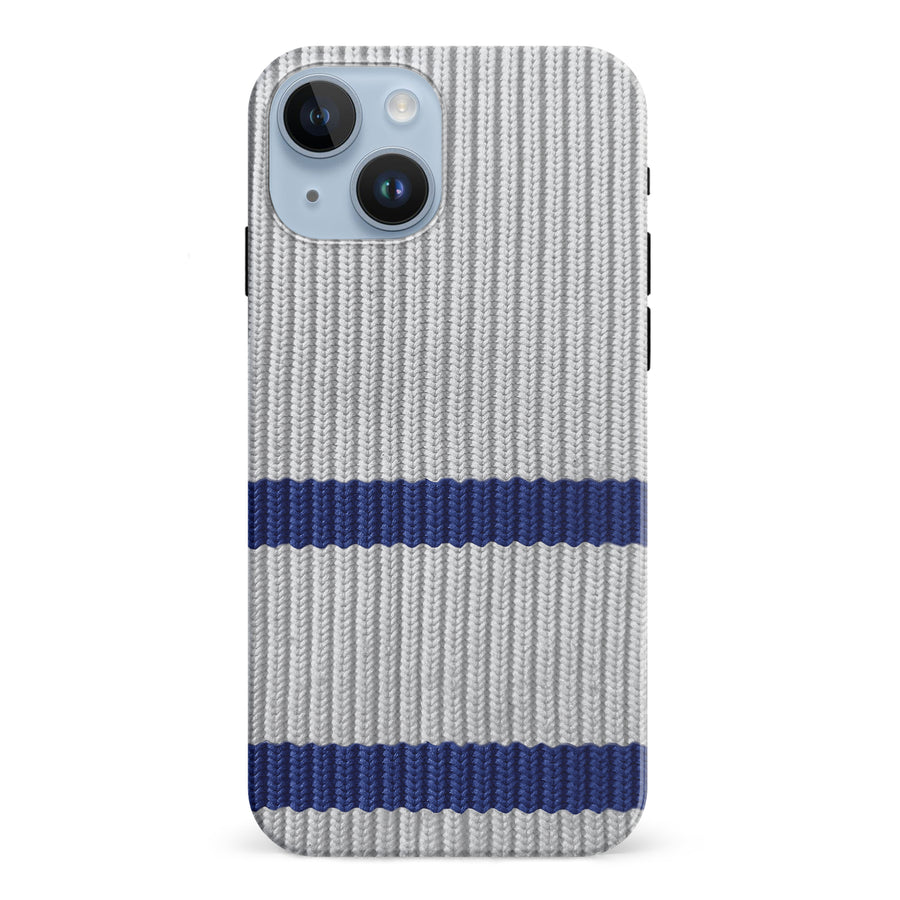 iPhone 15 Hockey Sock Phone Case - Toronto Maple Leafs Away