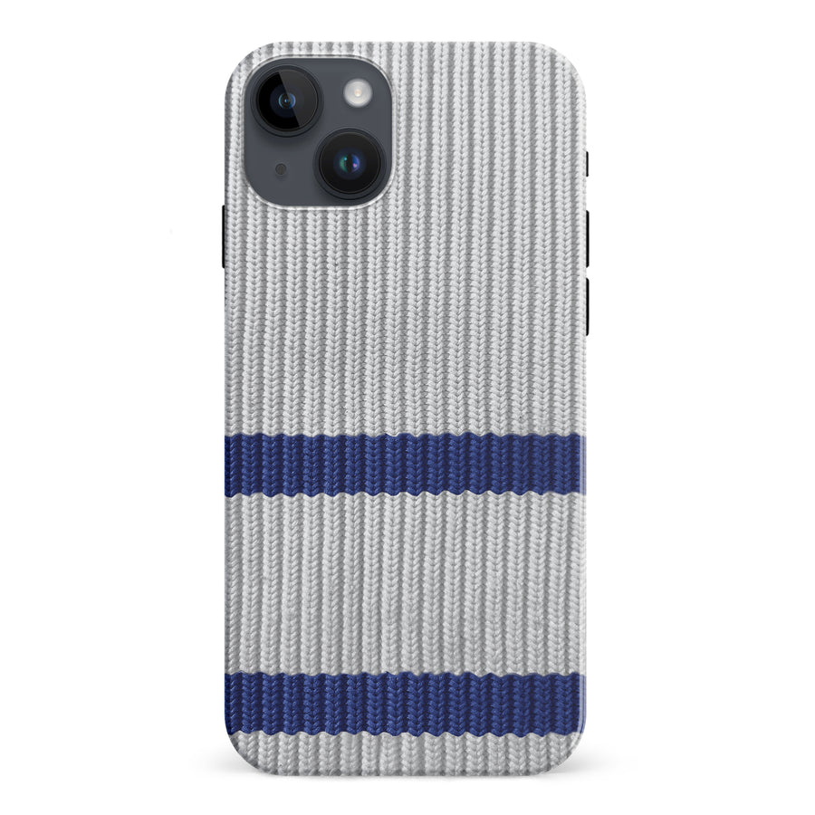 iPhone 15 Plus Hockey Sock Phone Case - Toronto Maple Leafs Away