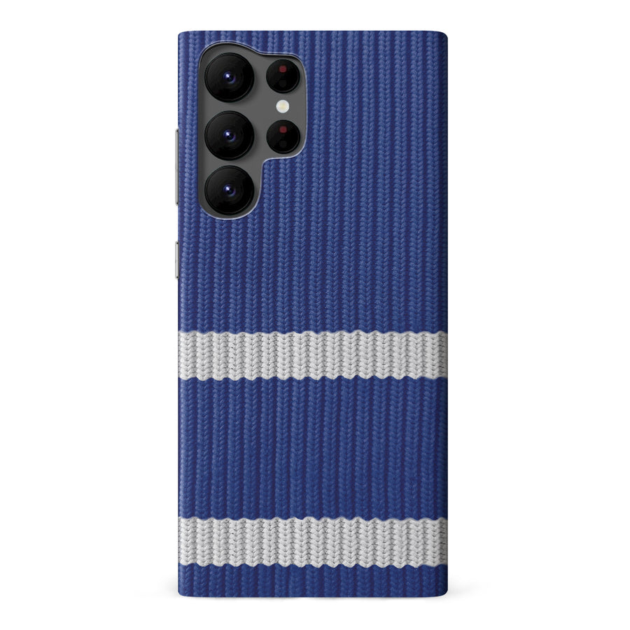 Samsung Galaxy S22 Ultra Hockey Sock Phone Case - Toronto Maple Leafs Home
