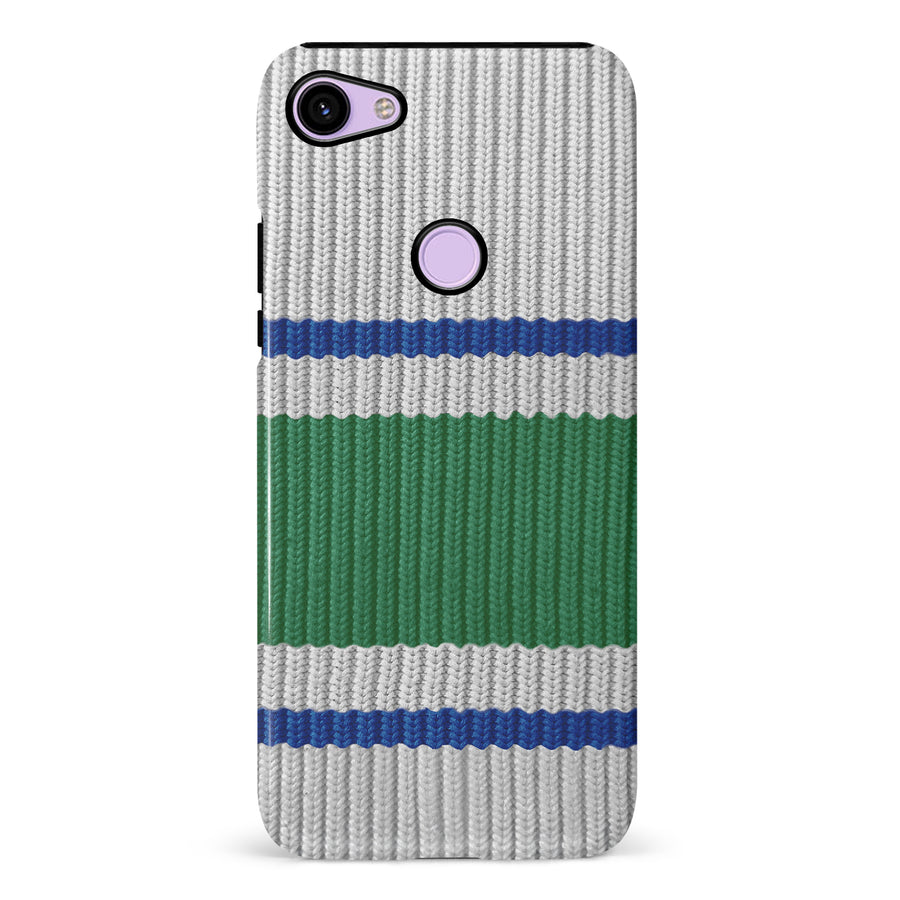 Google Pixel 3 Hockey Sock Phone Case - Vancouver Canucks Away