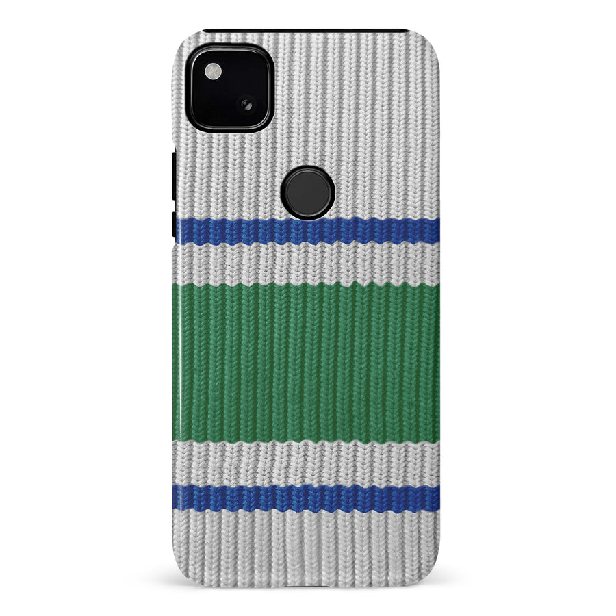 Google Pixel 4A Hockey Sock Phone Case - Vancouver Canucks Away