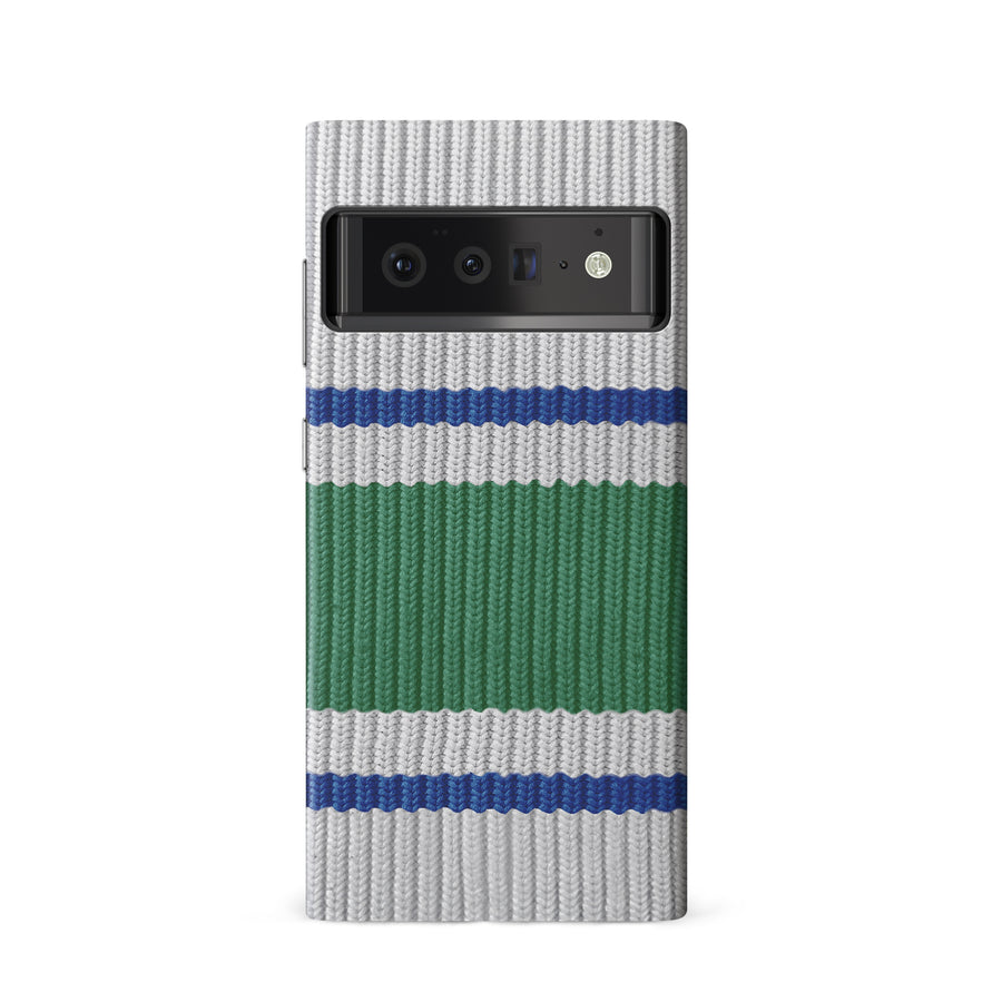 Google Pixel 6 Hockey Sock Phone Case - Vancouver Canucks Away