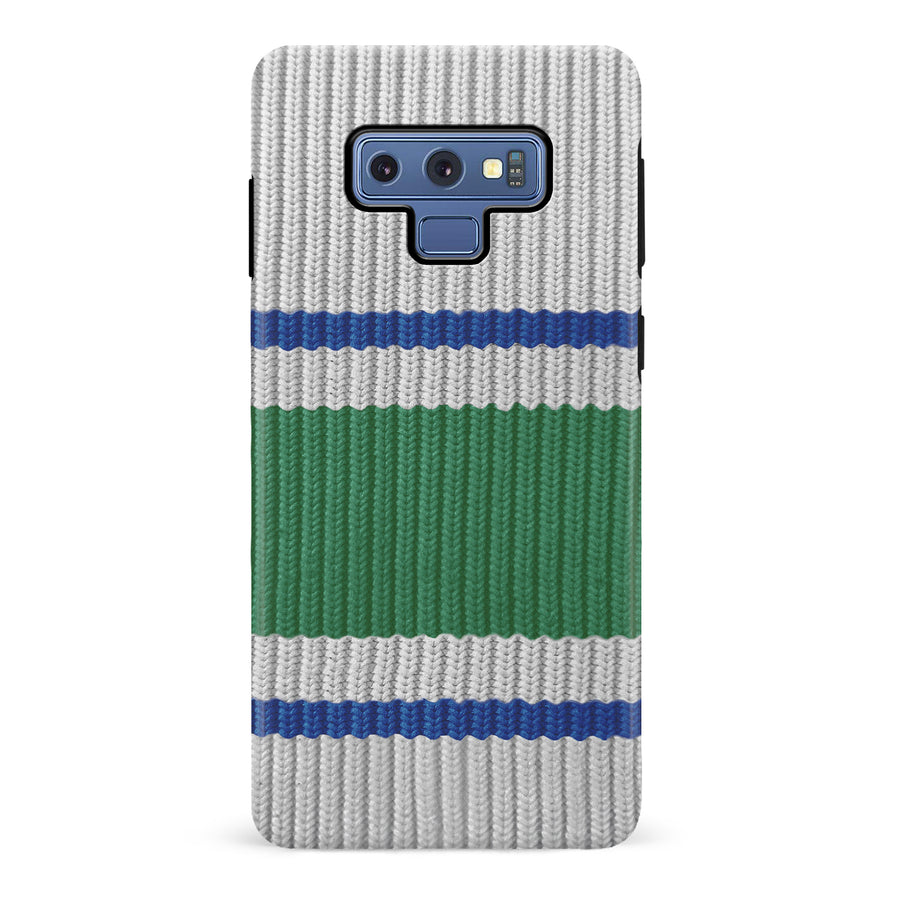 Samsung Galaxy Note 9 Hockey Sock Phone Case - Vancouver Canucks Away