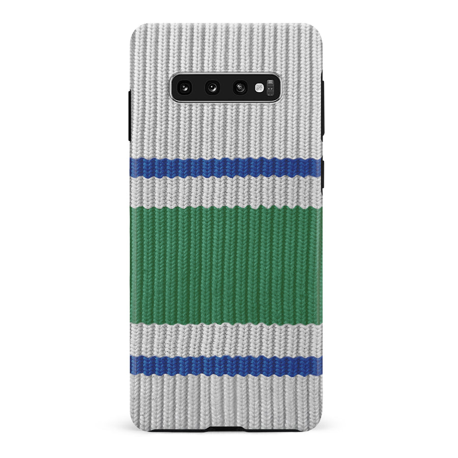 Samsung Galaxy S10 Plus Hockey Sock Phone Case - Vancouver Canucks Away