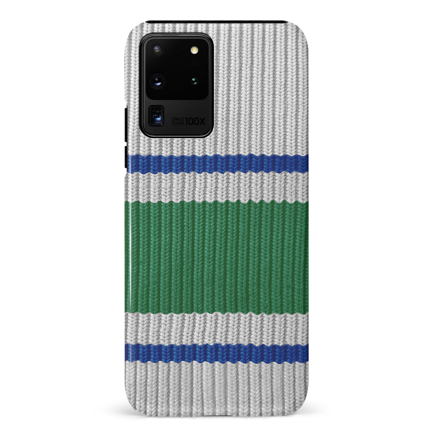 Samsung Galaxy S20 Ultra Hockey Sock Phone Case - Vancouver Canucks Away