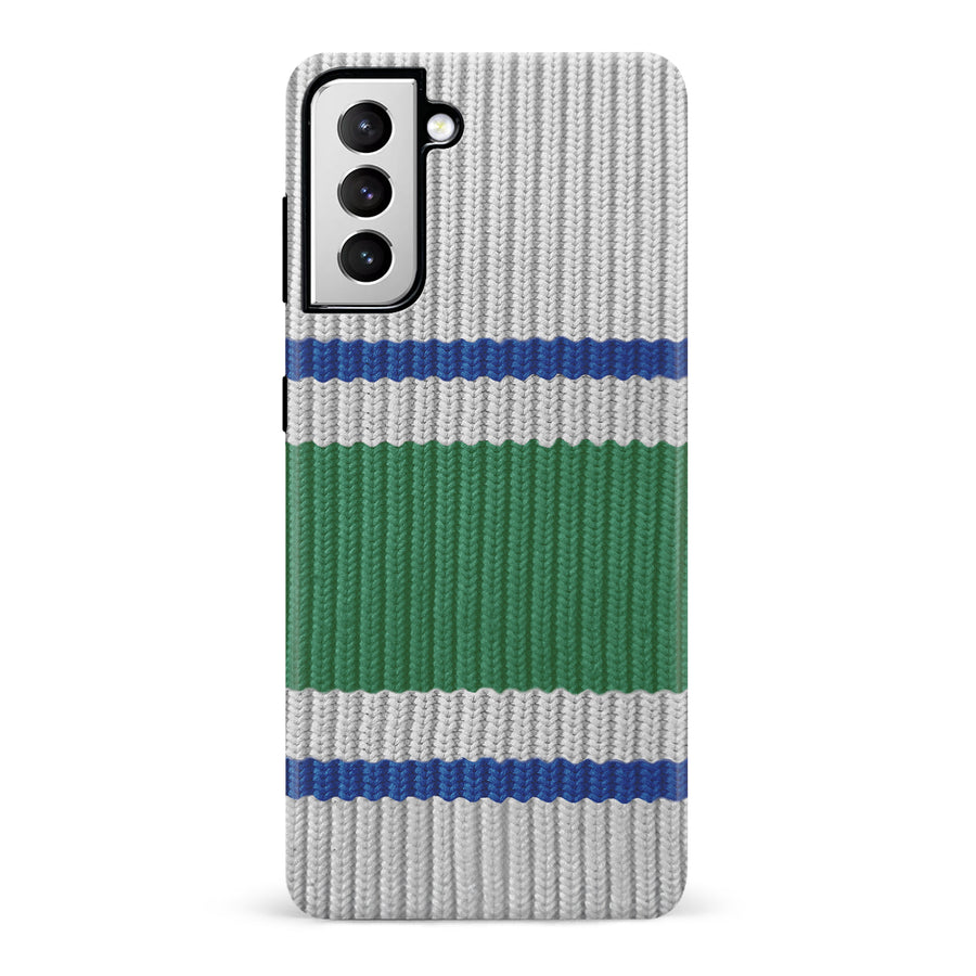 Samsung Galaxy S21 Hockey Sock Phone Case - Vancouver Canucks Away