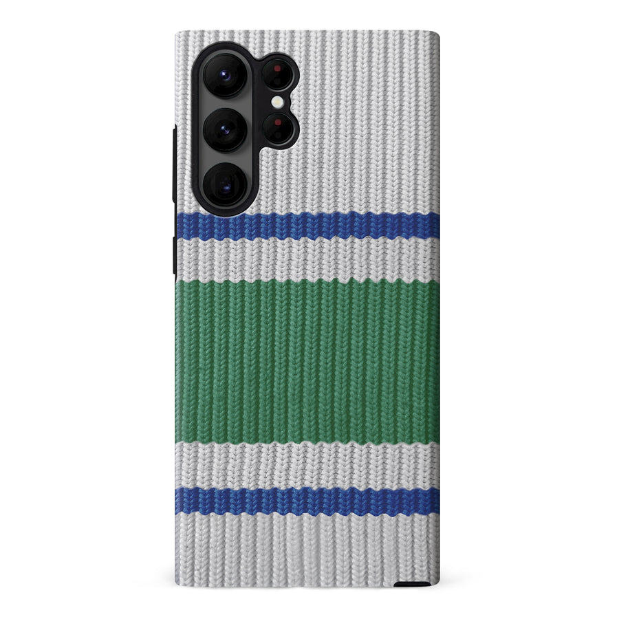 Samsung Galaxy S23 Ultra Hockey Sock Phone Case - Vancouver Canucks Away