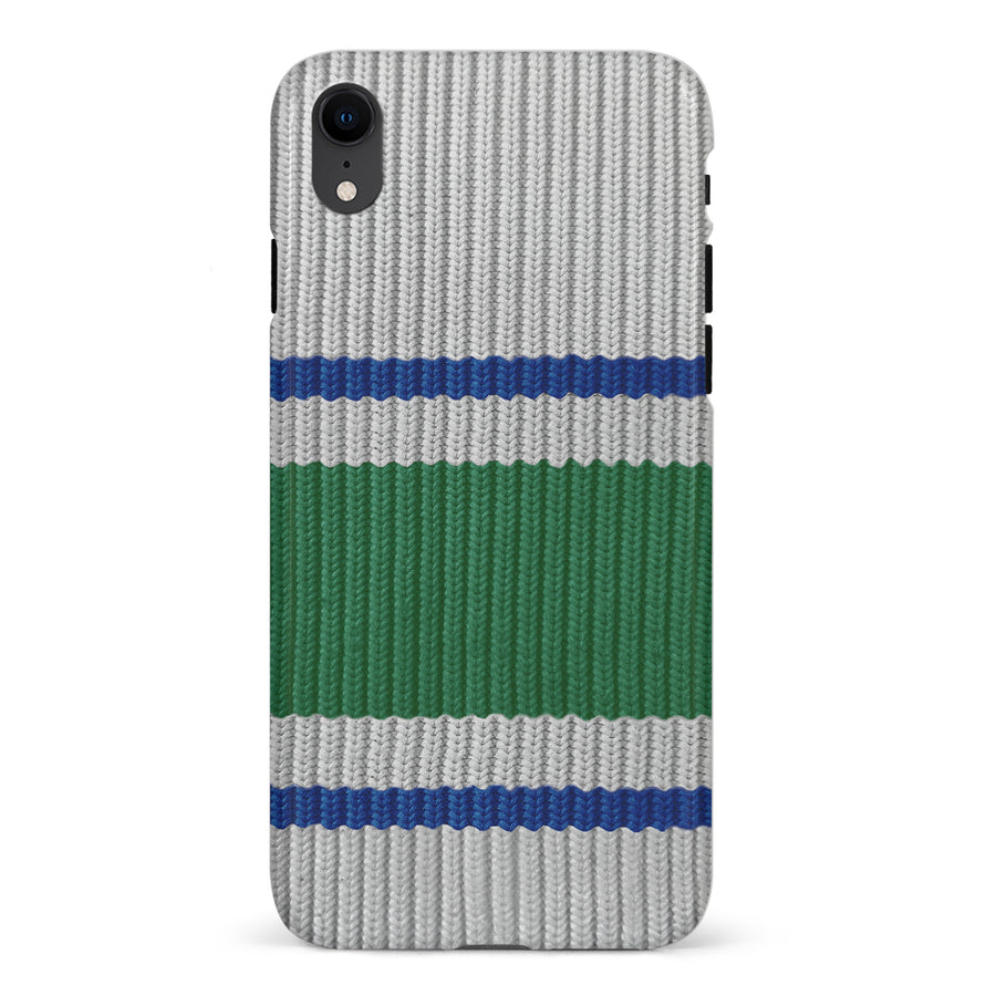 iPhone XR Hockey Sock Phone Case - Vancouver Canucks Away