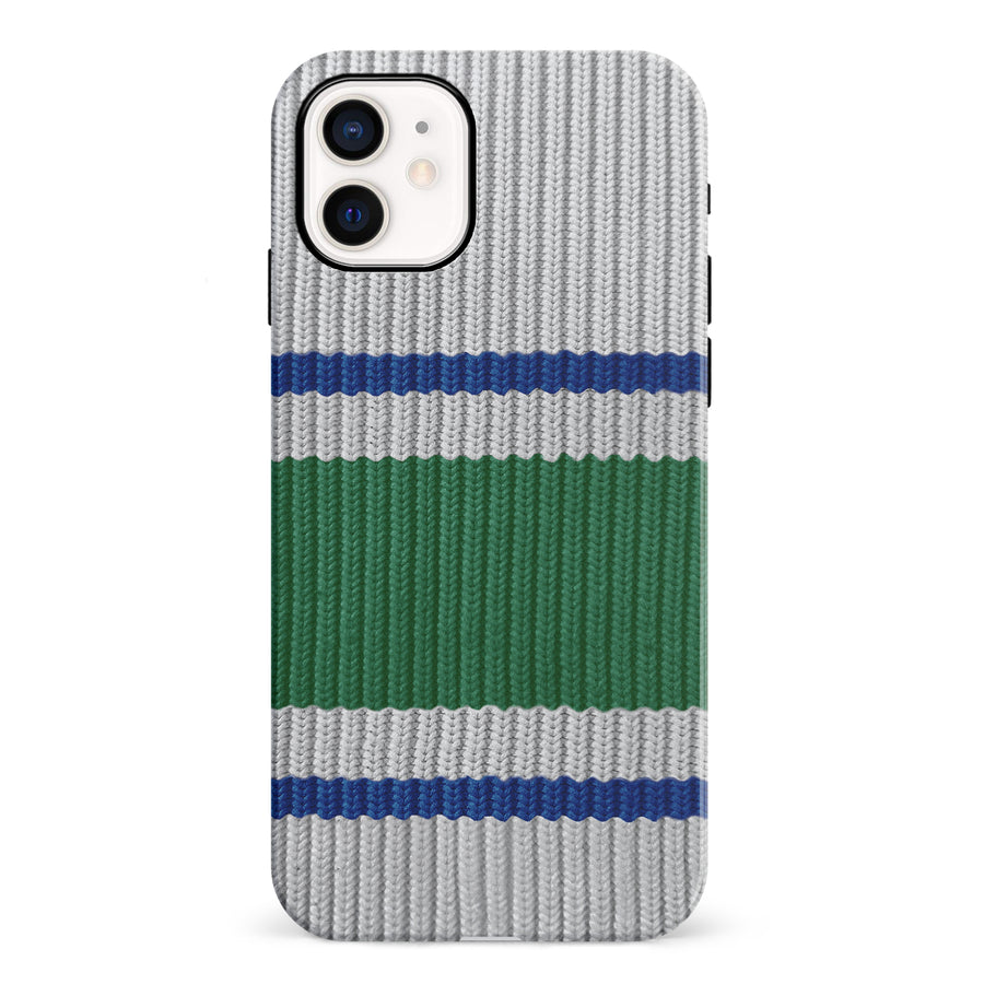 iPhone 12 Mini Hockey Sock Phone Case - Vancouver Canucks Away