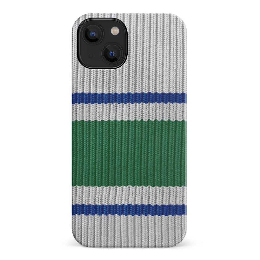 iPhone 14 Hockey Sock Phone Case - Vancouver Canucks Away