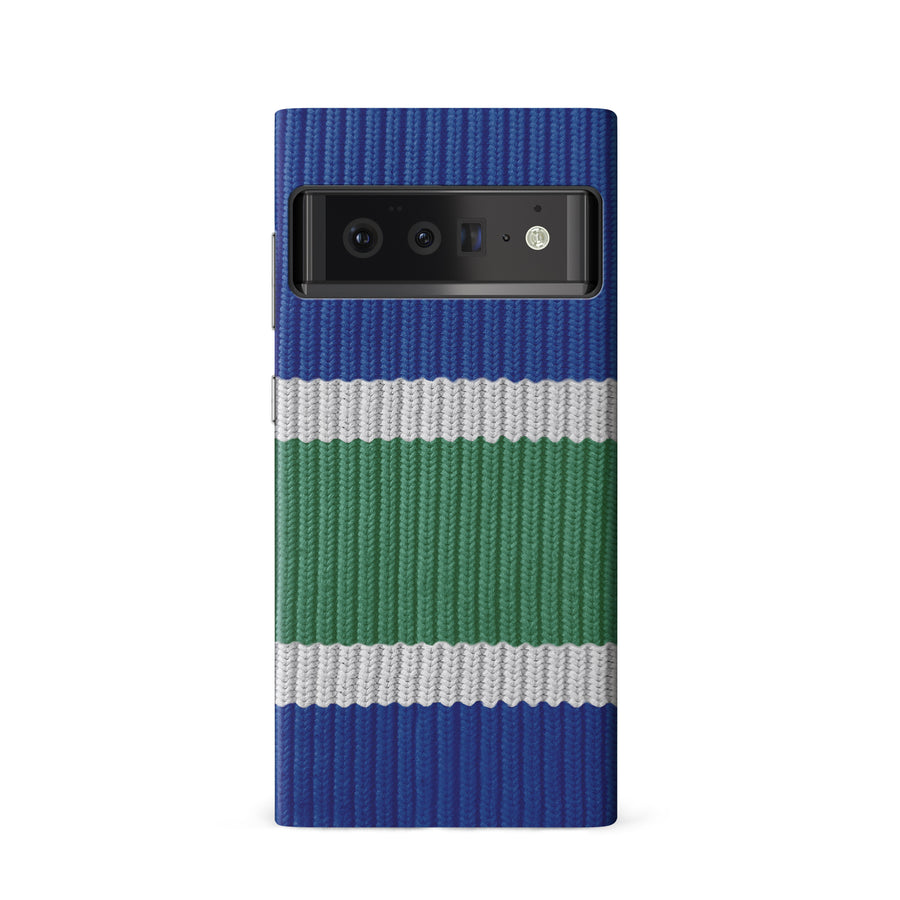 Google Pixel 6 Hockey Sock Phone Case - Vancouver Canucks Home
