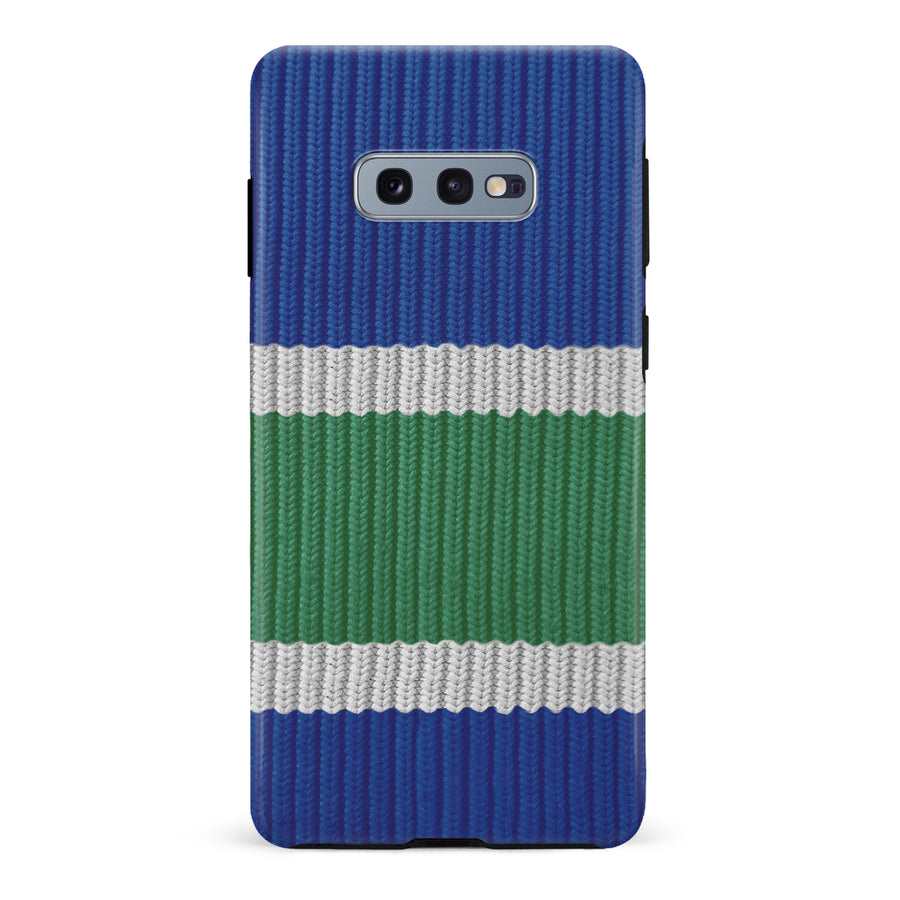 Samsung Galaxy S10e Hockey Sock Phone Case - Vancouver Canucks Home