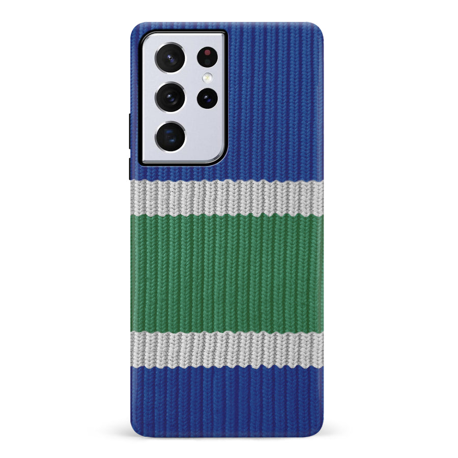 Samsung Galaxy S21 Ultra Hockey Sock Phone Case - Vancouver Canucks Home