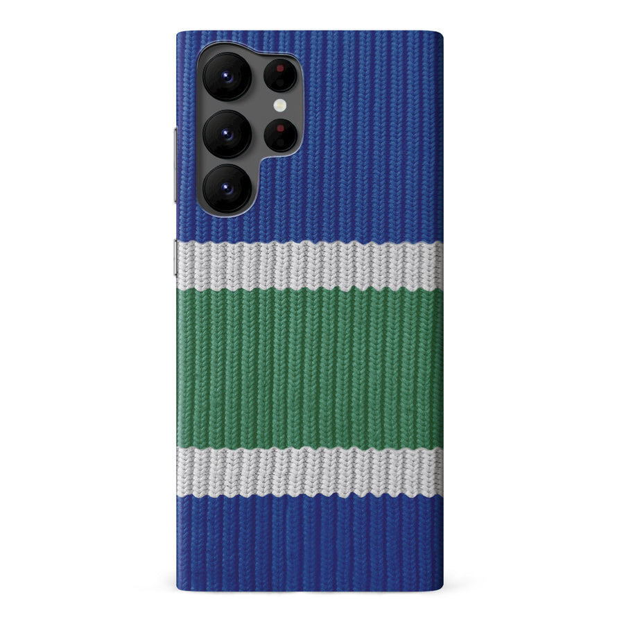 Samsung Galaxy S22 Ultra Hockey Sock Phone Case - Vancouver Canucks Home