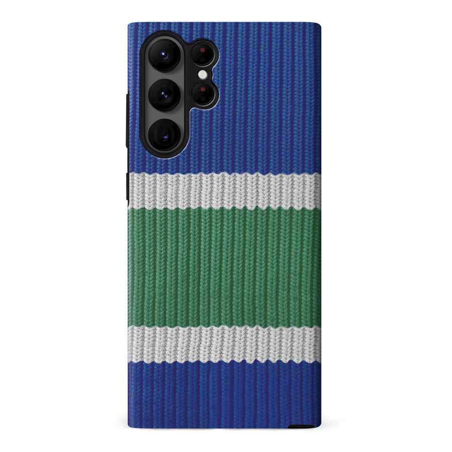 Samsung Galaxy S23 Ultra Hockey Sock Phone Case - Vancouver Canucks Home