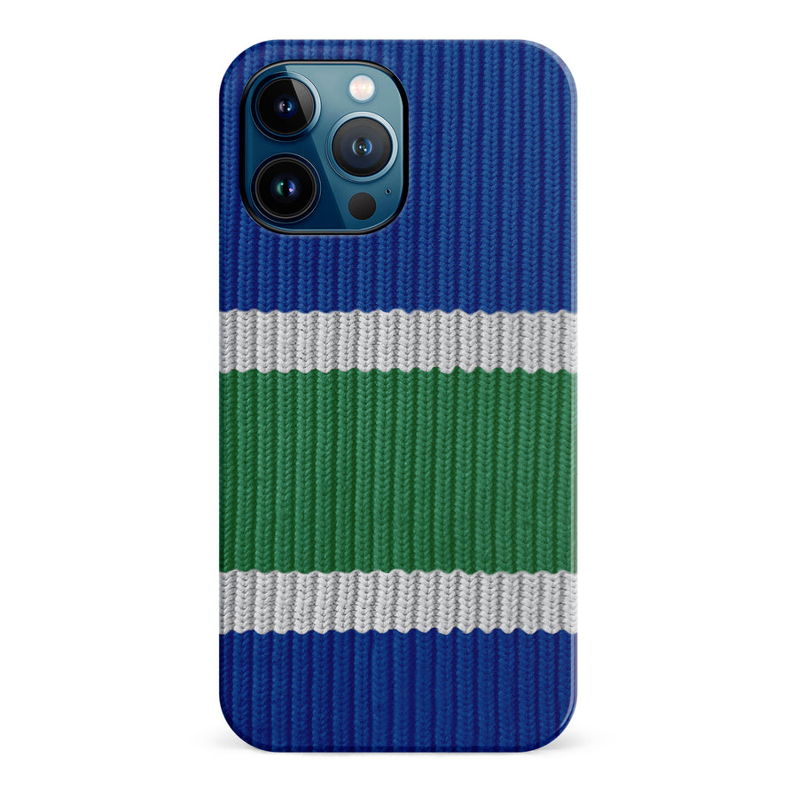 iPhone 12 Pro Max Hockey Sock Phone Case - Vancouver Canucks Home