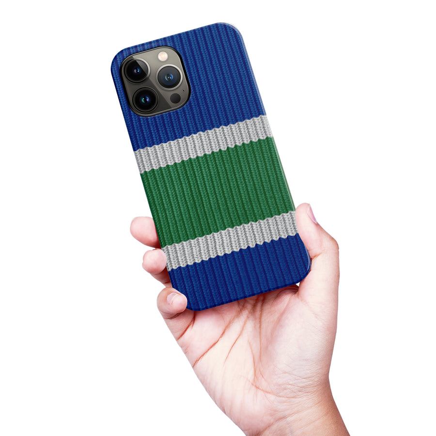 iPhone 13 Pro Max Hockey Sock Phone Case - Vancouver Canucks Home