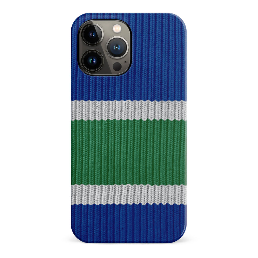 iPhone 13 Pro Max Hockey Sock Phone Case - Vancouver Canucks Home