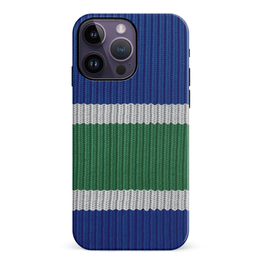 iPhone 14 Pro Max Hockey Sock Phone Case - Vancouver Canucks Home