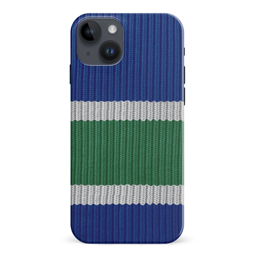 iPhone 15 Plus Hockey Sock Phone Case - Vancouver Canucks Home