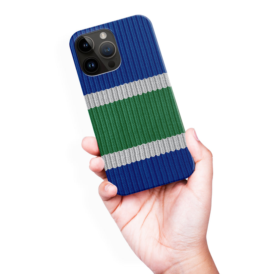 iPhone 15 Pro Max Hockey Sock Phone Case - Vancouver Canucks Home