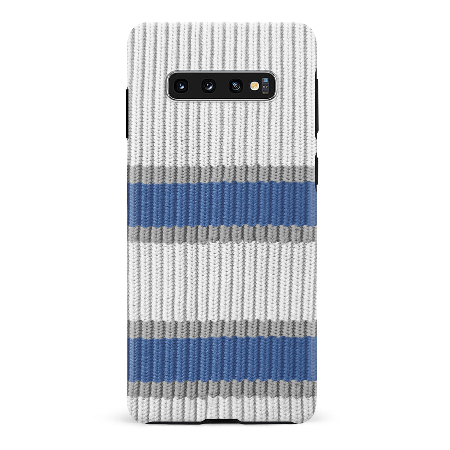 Samsung Galaxy S10 Hockey Sock Phone Case - Winnipeg Jets Away