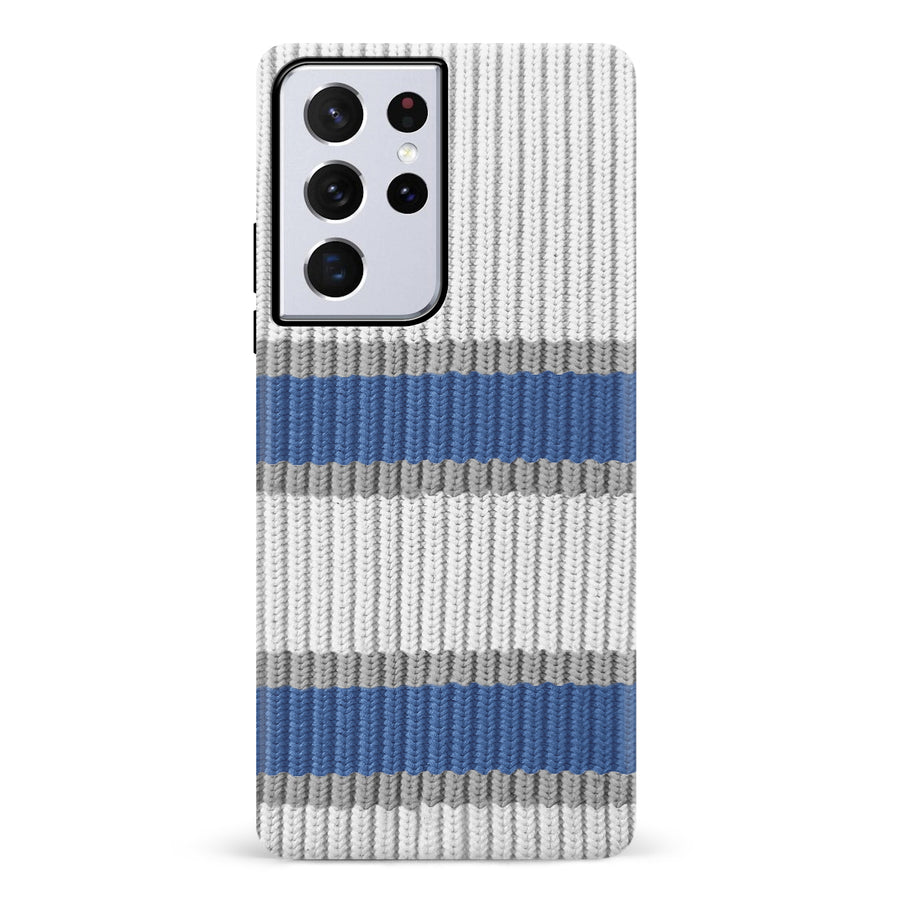 Samsung Galaxy S21 Ultra Hockey Sock Phone Case - Winnipeg Jets Away
