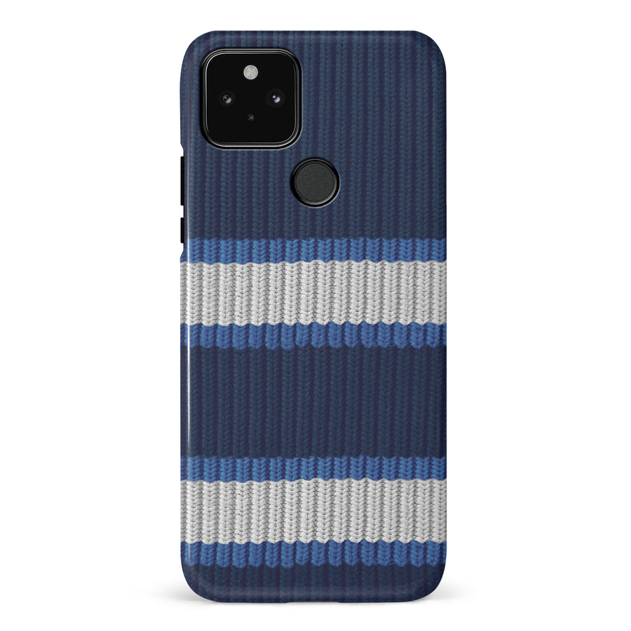 Google Pixel 5 Hockey Sock Phone Case - Winnipeg Jets Home