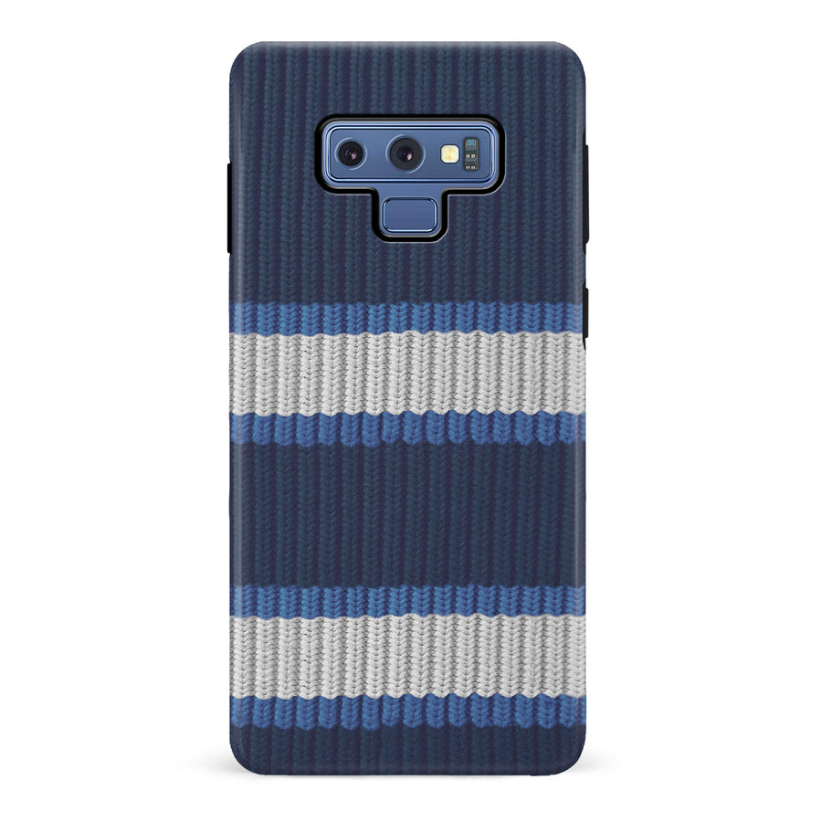 Samsung Galaxy Note 9 Hockey Sock Phone Case - Winnipeg Jets Home