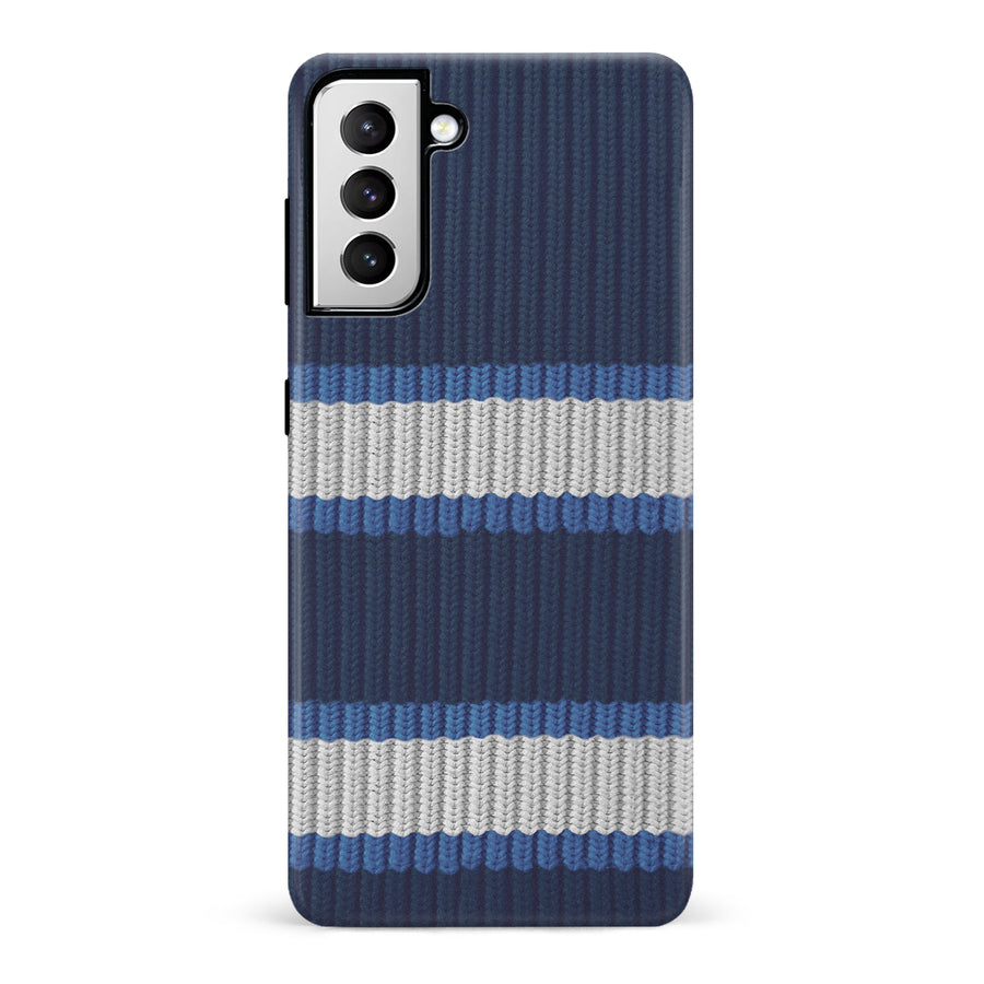 Samsung Galaxy S21 Hockey Sock Phone Case - Winnipeg Jets Home