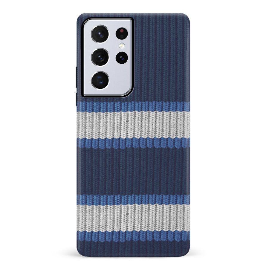 Samsung Galaxy S21 Ultra Hockey Sock Phone Case - Winnipeg Jets Home