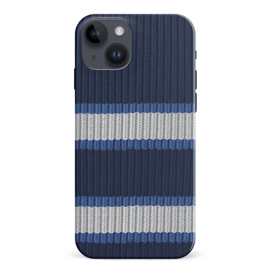 iPhone 15 Plus Hockey Sock Phone Case - Winnipeg Jets Home
