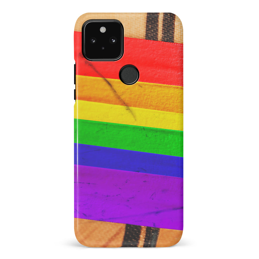 Google Pixel 5 Hockey Stick Phone Case - Pride Tape