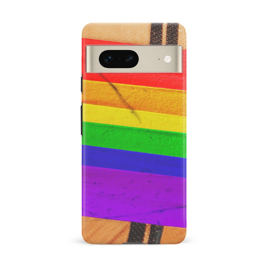 Google Pixel 7 Hockey Stick Phone Case - Pride Tape