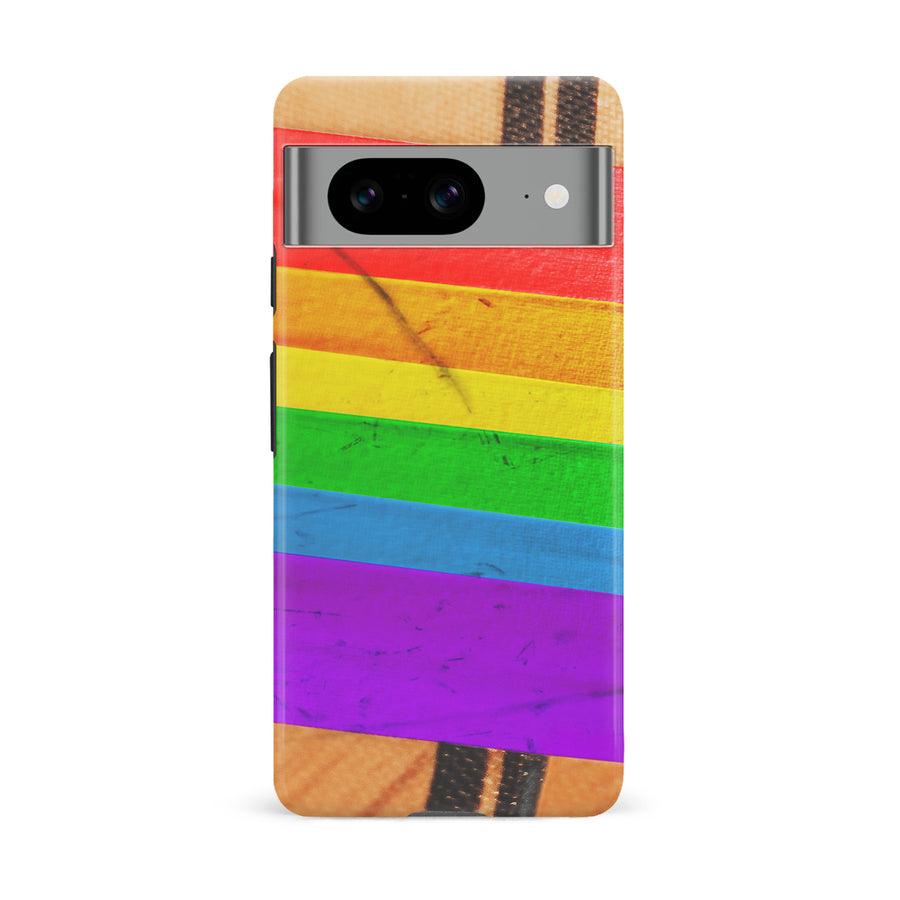 Google Pixel 8 Hockey Stick Phone Case - Pride Tape