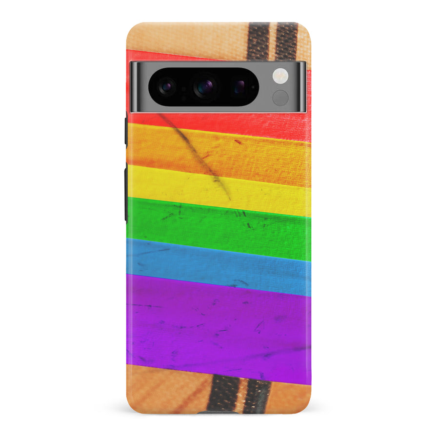 Google Pixel 8 Pro Hockey Stick Phone Case - Pride Tape