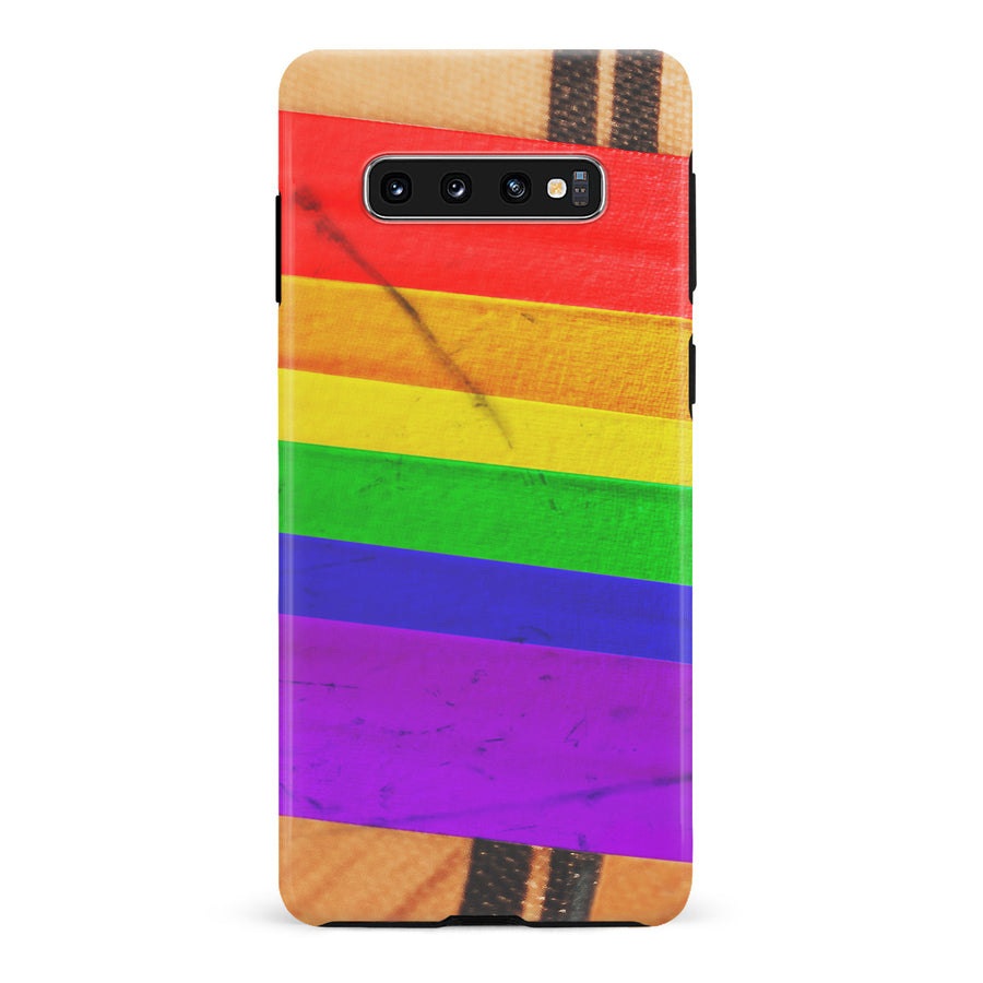 Samsung Galaxy S10 Hockey Stick Phone Case - Pride Tape