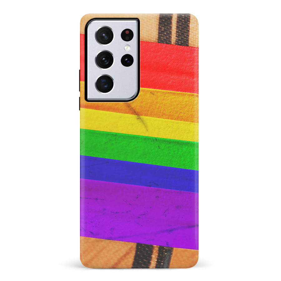 Samsung Galaxy S21 Ultra Hockey Stick Phone Case - Pride Tape