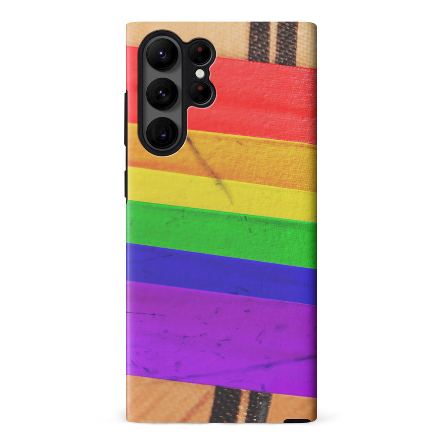 Samsung Galaxy S23 Ultra Hockey Stick Phone Case - Pride Tape