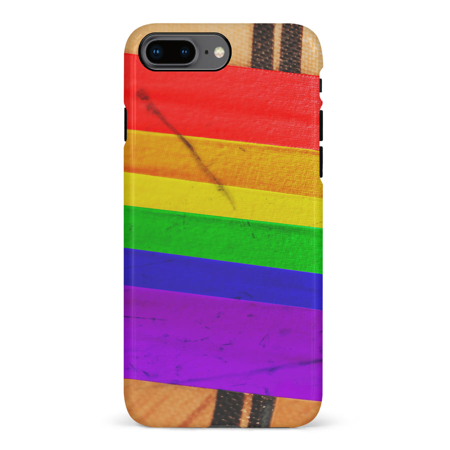 iPhone 8 Plus Hockey Stick Phone Case - Pride Tape
