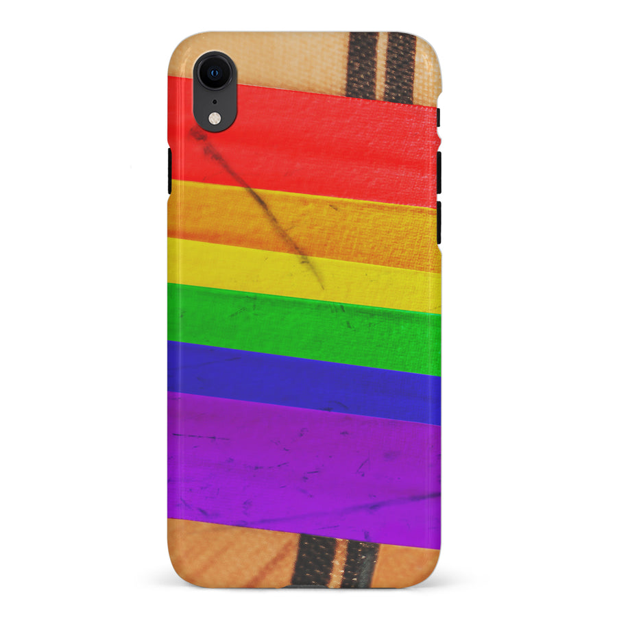 iPhone XR Hockey Stick Phone Case - Pride Tape