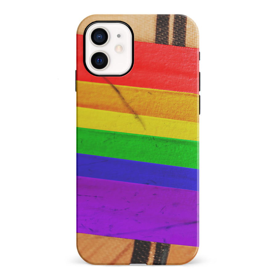 iPhone 12 Mini Hockey Stick Phone Case - Pride Tape