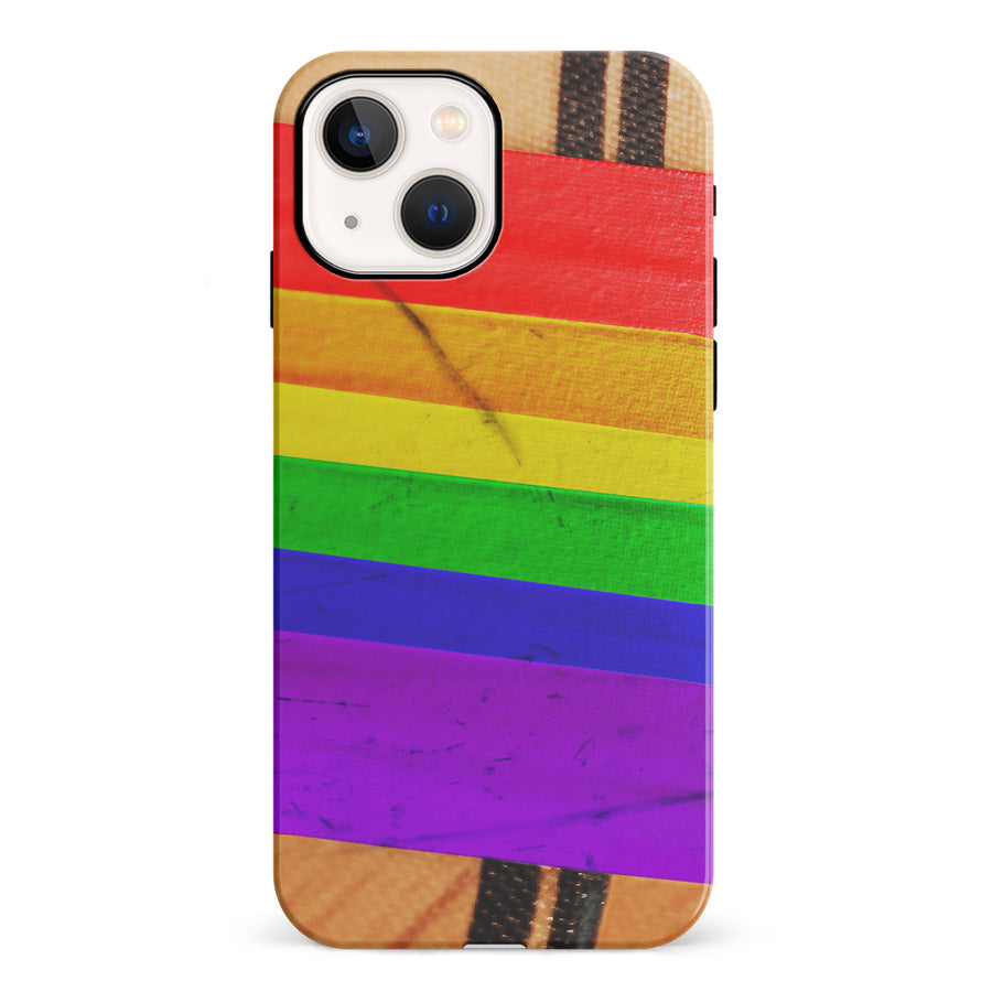 iPhone 13 Hockey Stick Phone Case - Pride Tape