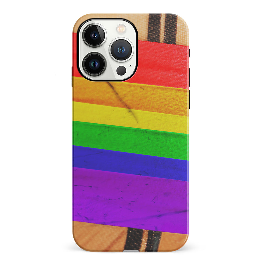 iPhone 13 Pro Hockey Stick Phone Case - Pride Tape