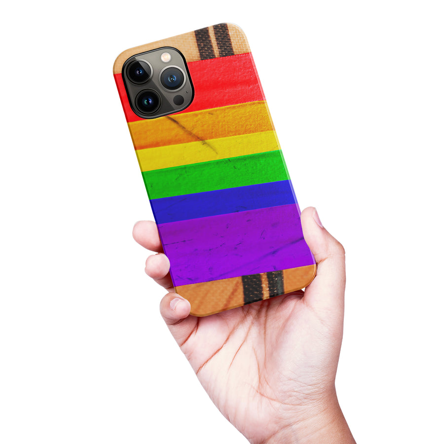 iPhone 13 Pro Max Hockey Stick Phone Case - Pride Tape