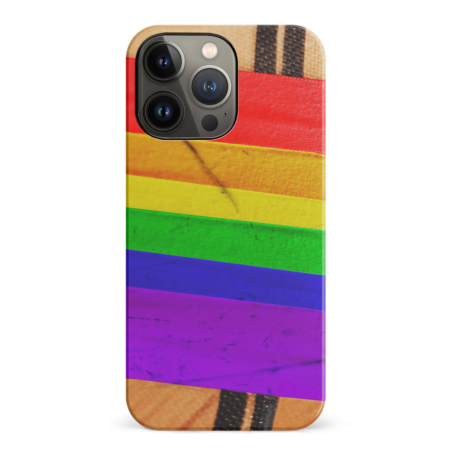 iPhone 14 Pro Hockey Stick Phone Case - Pride Tape
