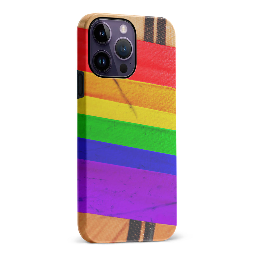 iPhone 14 Pro Max Hockey Stick Phone Case - Pride Tape